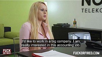 Girl fucks boss keep job