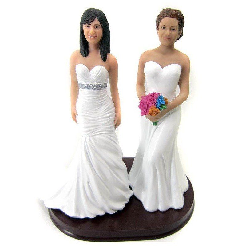 Squirrel reccomend Interracial couple wedding cake toppers